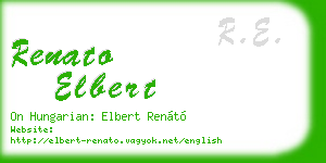 renato elbert business card