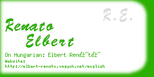 renato elbert business card